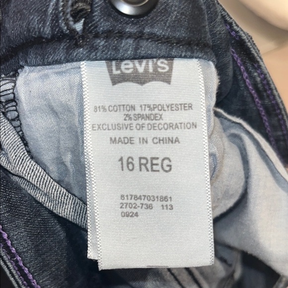 Levi’s Dark Wash Kid’s Denim Legging - Picture 5 of 6